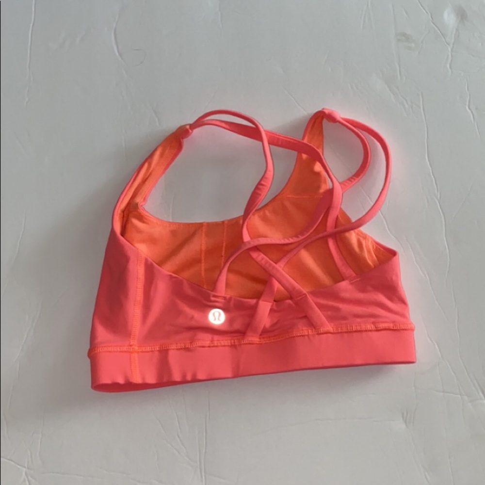 LULUEMON size 2 coral sports bra!